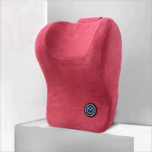 Ортопедическая автомобильная подушка для поясницы Memory Foam (розовая)