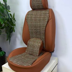 Авточехол-накидка Premium универсальная с подушкой KQD коричневая