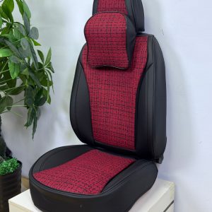 Авточехол-накидка Premium универсальная с подушкой KQD красно-черная