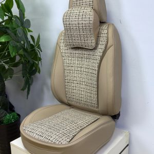 Авточехол-накидка Premium универсальная с подушкой KQD бежевая